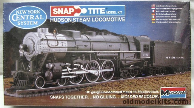 Monogram 1/87 Hudson Steam Locomotive New York Central, 1105 plastic model kit